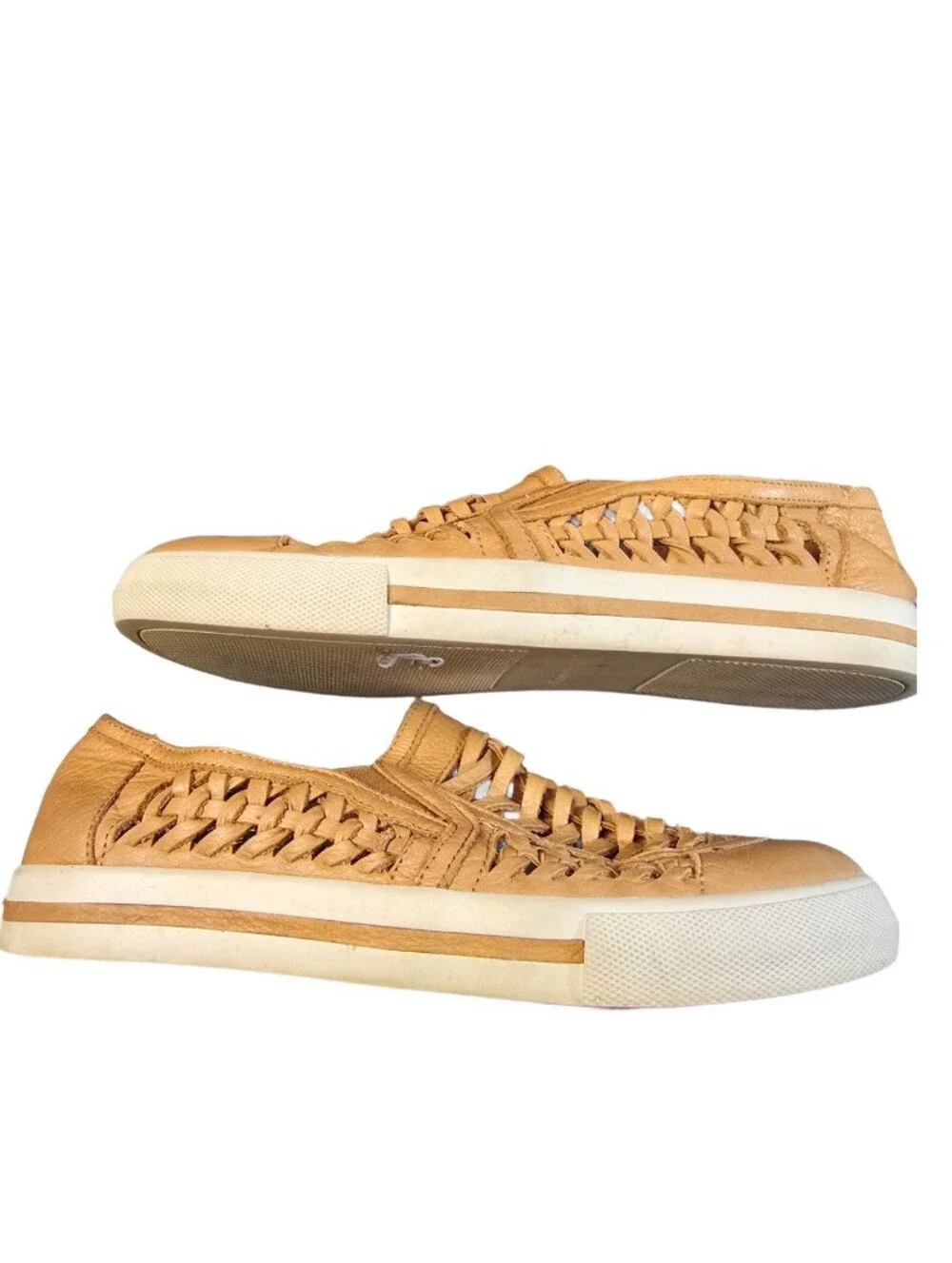 L'Amour Des Pieds Lioness Karsha Woven Leather Slip-On Sneakers Sz.6.5
